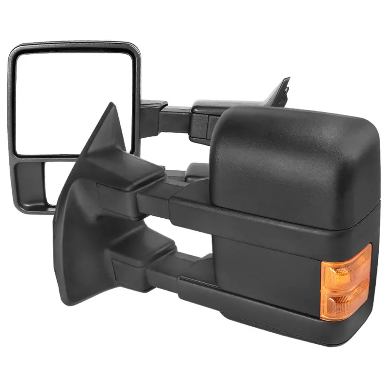2003–2015 Ford F-250/F-350/F-450/F-550 Manual Towing Mirrors — Amber Lens & Turn Signal 1