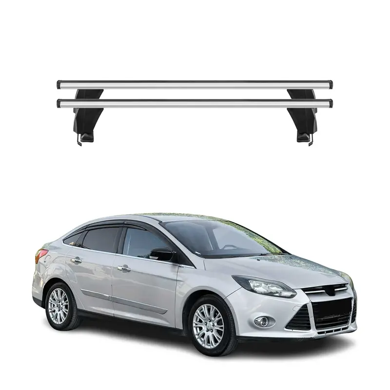 2012–2018 Ford Focus Hatchback Roof Rack Crossbars – Silver Finish 1