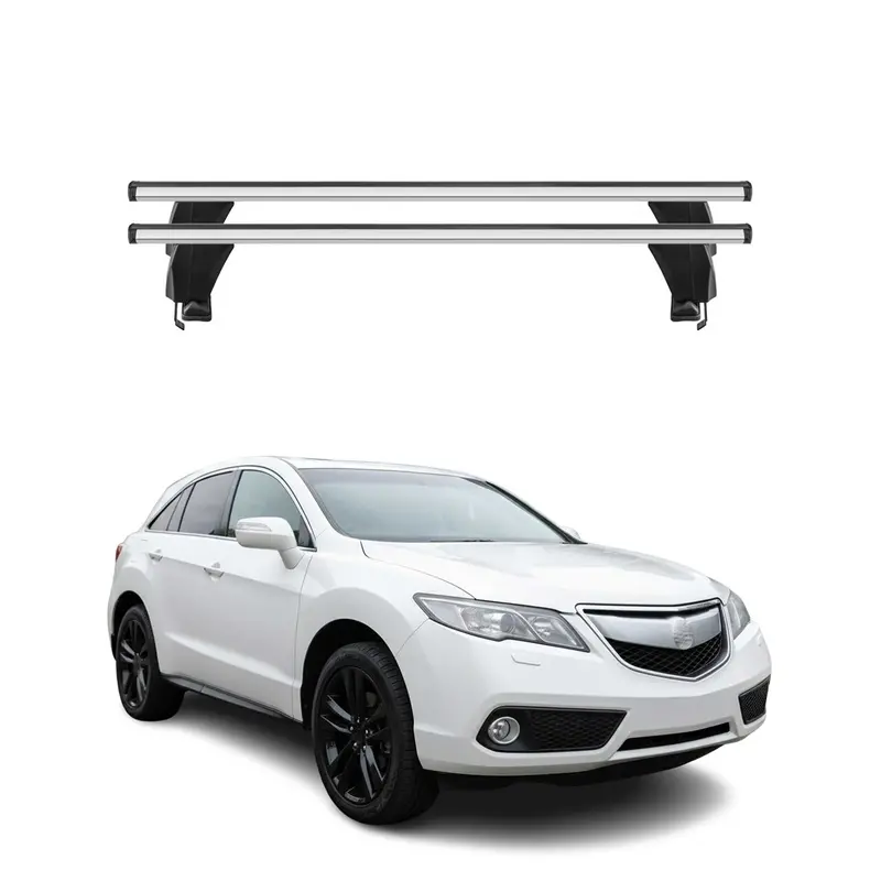 2013–2018 Acura Rdx Roof Rack Cross Bars – Polished Silver Dual-Bar System 1