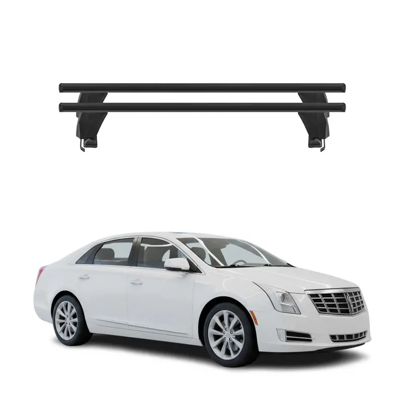 2013–2019 Cadillac Xts Roof Rack Crossbars – Black Alloy Construction 1