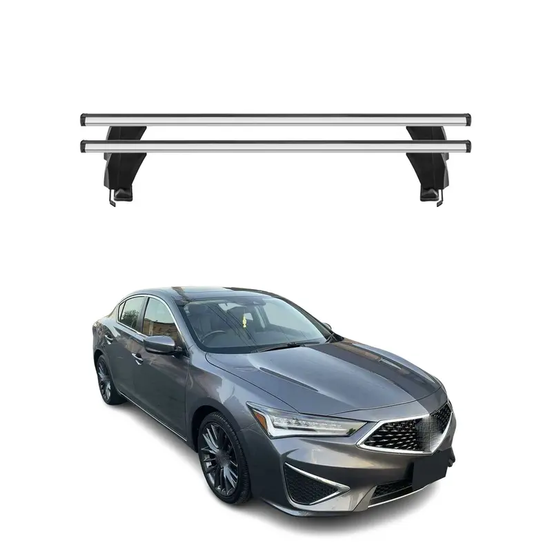2013–2022 Acura Ilx Roof Cross Bars – Silver Aluminum 2-Bar Set 1
