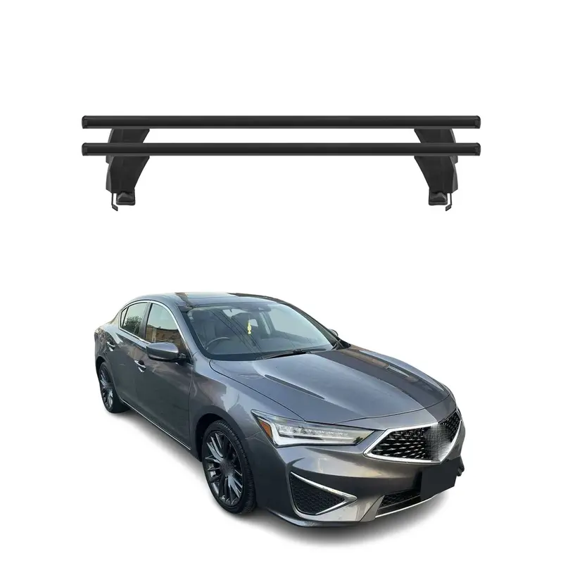 2013–2022 Acura Ilx Roof Rack Cross Bars – Matte Black Aluminum Pair 1