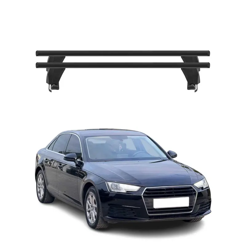 2017–2024 Audi A4 Sedan Roof Mount Cross Bars – Dual Silver Load Bars 1