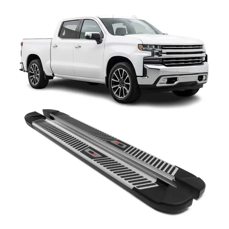 2019–2026 Chevrolet Silverado & Gmc Sierra 1500 Double/Crew Cab Side Step Nerf Bars 1