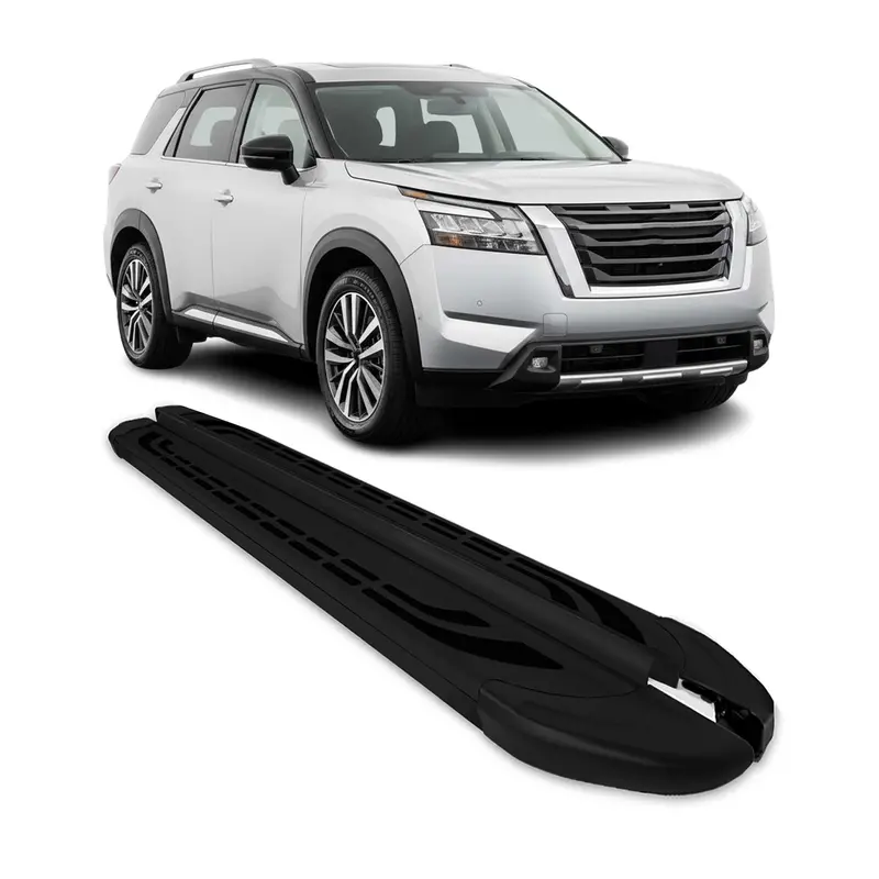 2022–2026 Nissan Pathfinder Black Aluminum Running Boards – Nerf Bar Side Steps (2 Pcs) 1