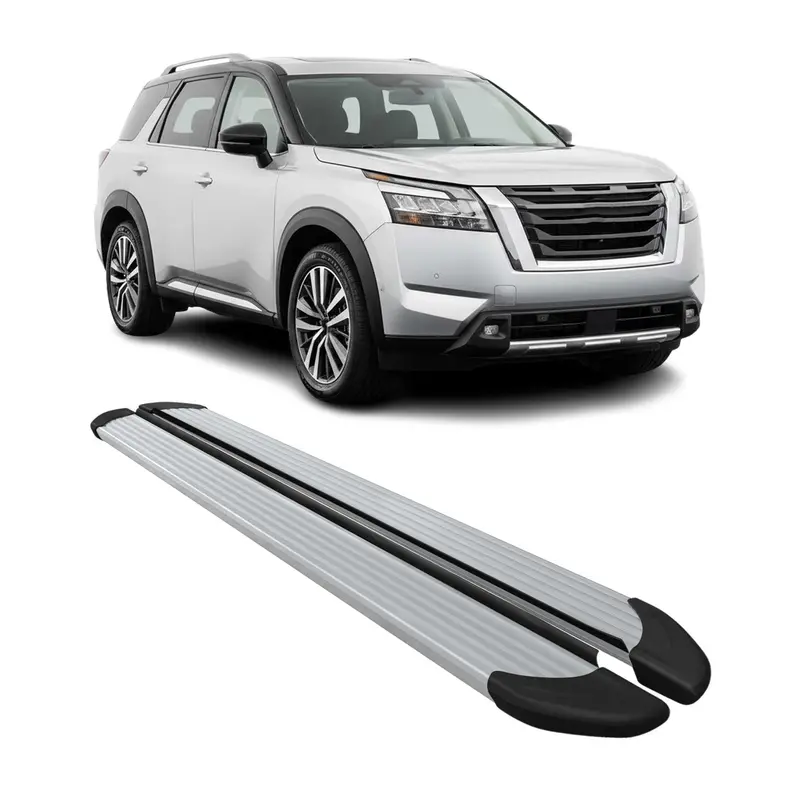 2022–2026 Nissan Pathfinder Silver Aluminum Side Step Running Boards – Nerf Bar Set (2 Pcs) 1