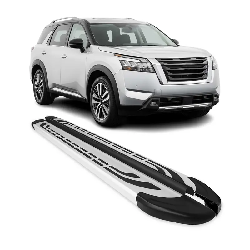 2022–2026 Nissan Pathfinder Silver Side Step Running Boards – Nerf Bar Kit (2 Pcs) 1