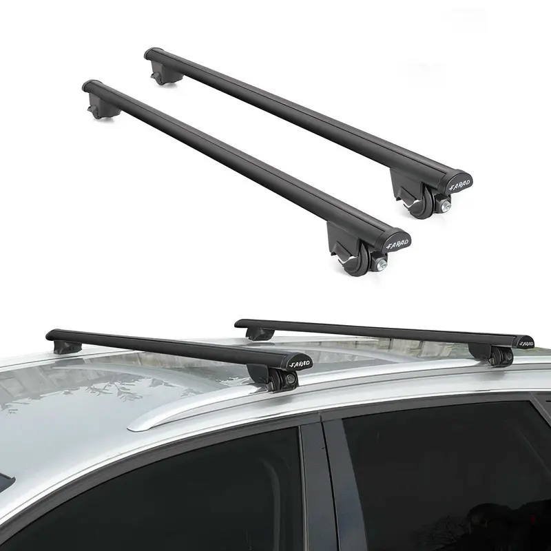 43.3-Inch Black Aluminum Roof Rack Cross Bars – Luggage Carrier 1