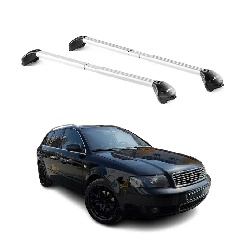Audi A4 Wagon (1998–2005) Silver Roof Rack Cross Bars 1