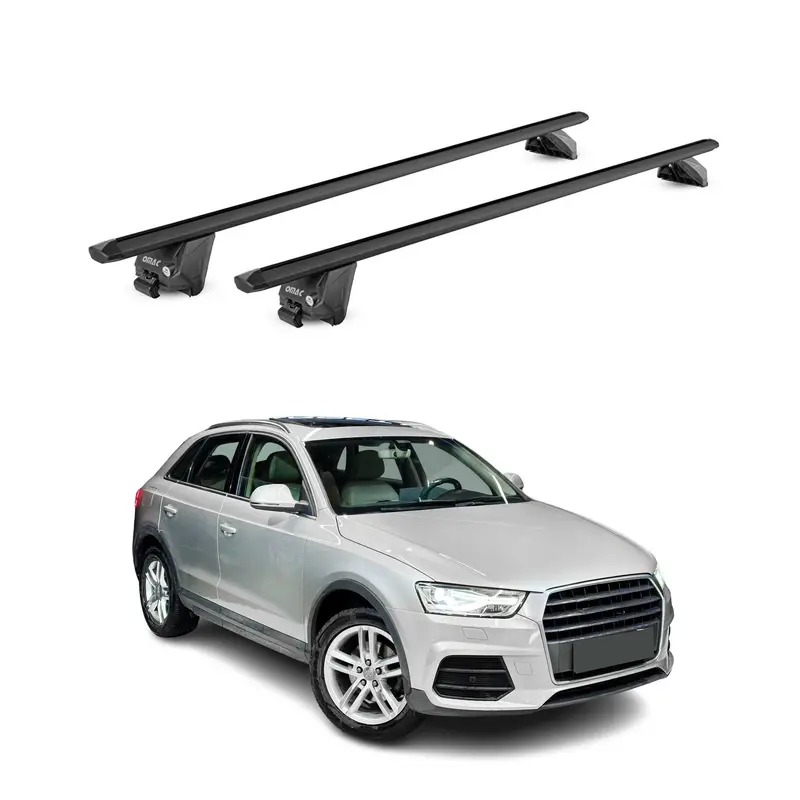 Audi Q3 Roof Rack Cross Bars (2015–2018) – Premium Black Aerodynamic Set 1