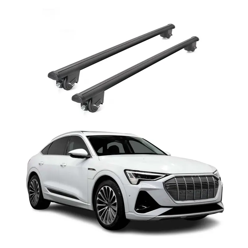 Audi Q8 E-Tron Sportback Roof Rack Crossbars – Black Aluminum Crossbars (2019–2026) 1