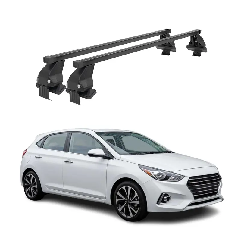 Black Cross Bars Compatible With 2018–2022 Hyundai Accent Hatchback 1