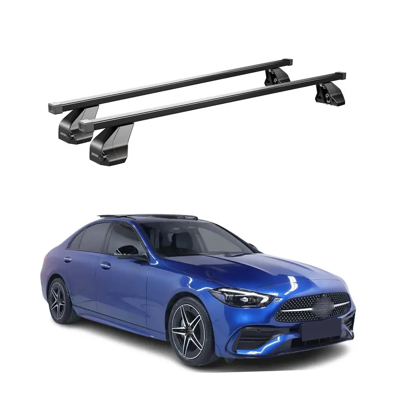Black Cross Bars Compatible With 2022–2024 Mercedes-Benz C-Class Estate (S206) 1