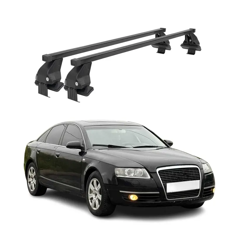 Black Roof Cross Bars For 2005–2011 Audi A6 Sedan 1
