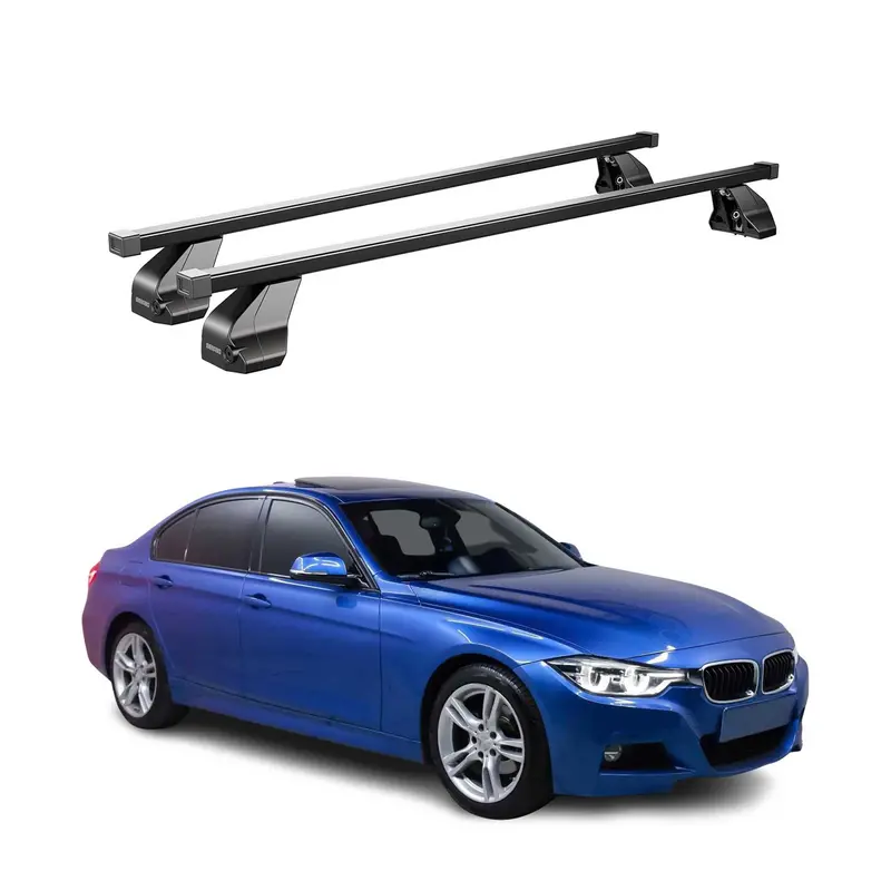 Black Roof Cross Bars For 2012–2019 Bmw 3 Series F30 Sedan 1