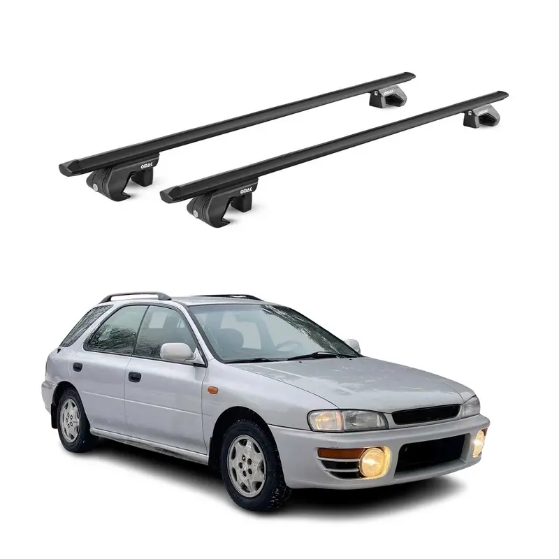 Black Roof-Mount Cross Bars For 1992–2011 Subaru Impreza Wagon 1
