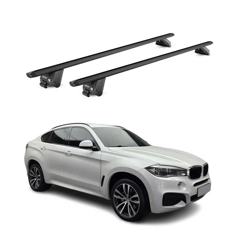 Black Roof-Mount Cross Bars For 2015–2019 Bmw X6 (F16) 1