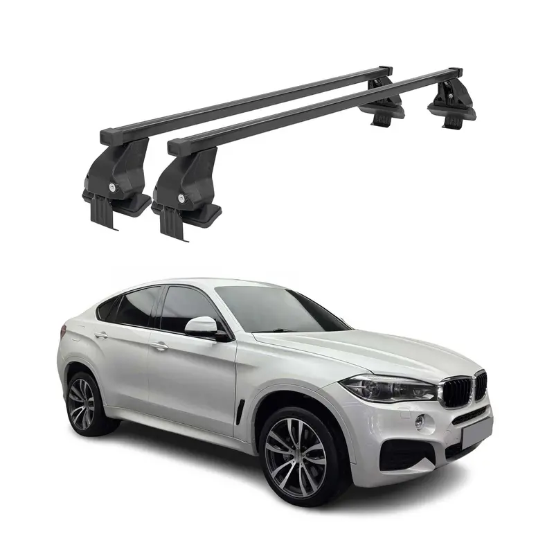 Black Roof-Mount Cross Bars For 2015–2019 Bmw X6 (F16/F86) 1