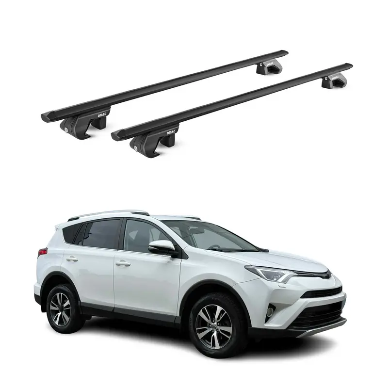 Black Roof Rack Cross Bars Compatible With Toyota Rav4 (2013–2018) 1