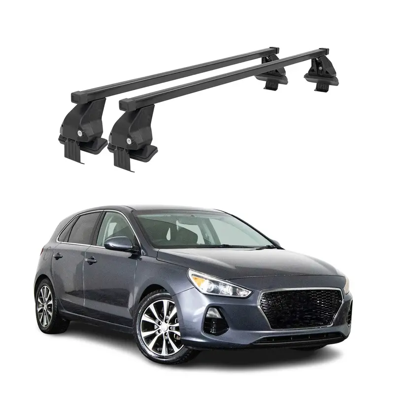 Black Roof Rack Cross Bars For 2018–2020 Hyundai Elantra Gt 1