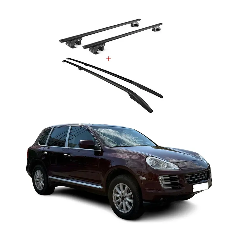 Black Roof Rack System For 2003–2010 Porsche Cayenne 1
