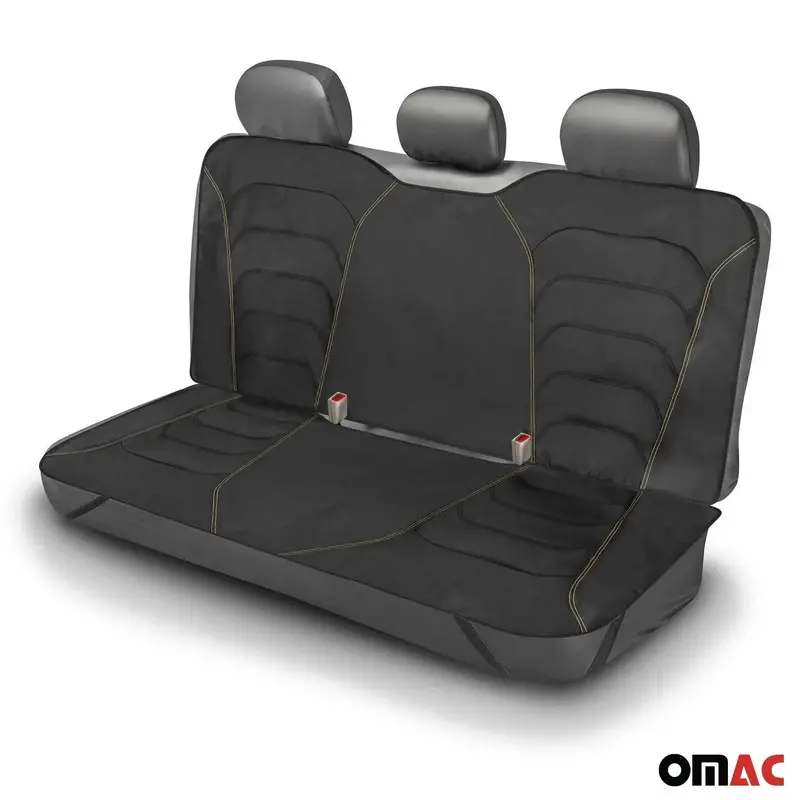 Black Rugged-Weave Pet Hammock – Rear Bench Seat Protector For Cars 1
