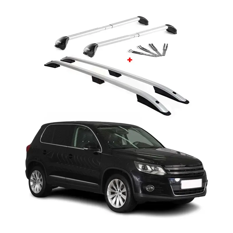 Durable Silver Roof Racks For 2009–2017 Vw Tiguan Suv 1