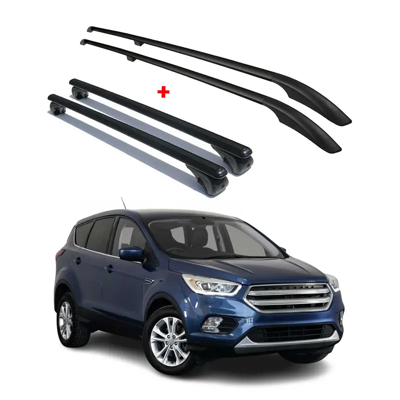 Ford Escape Roof Rack System (2013–2019) – Functional Black Rail Mounts 1