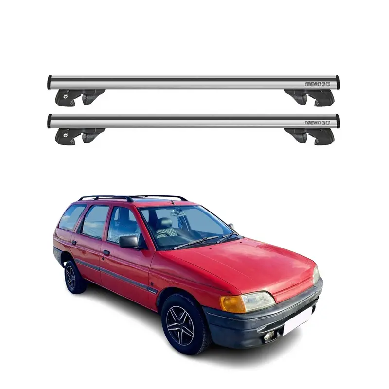 Ford Escort Wagon Roof Crossbars (1990–2000) – Timeless Silver Style 1