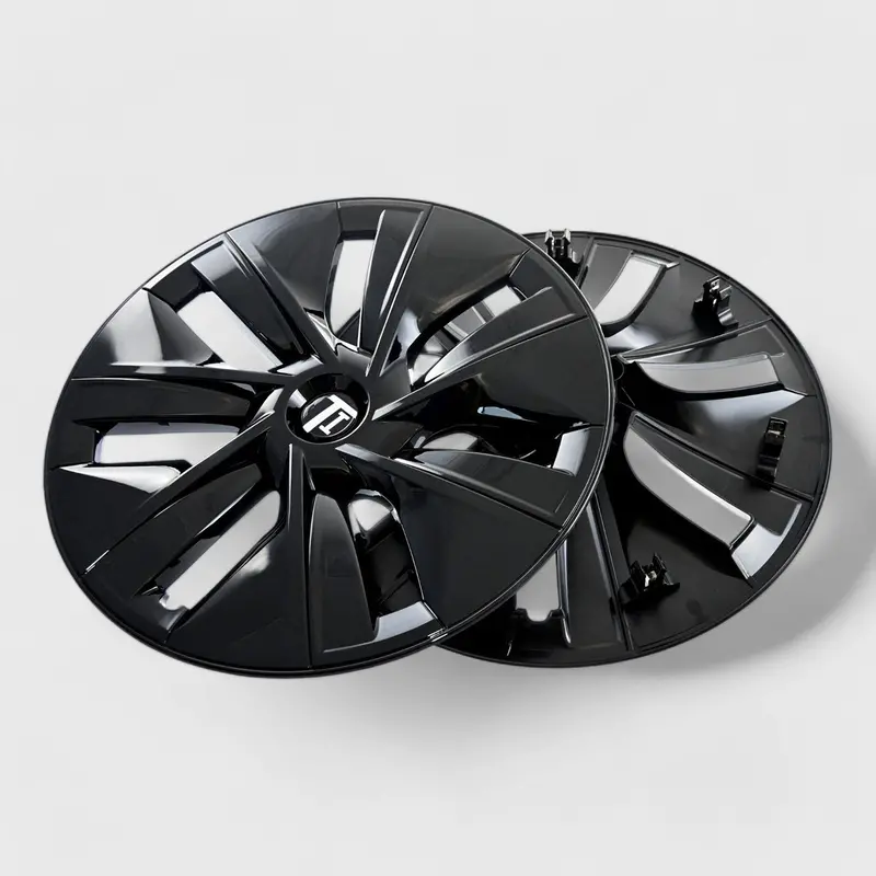 Gloss Black Abs Wheel Hubcaps For 2020–2024 Tesla Model Y (4-Piece) 1