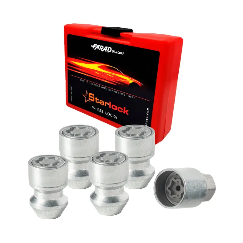 Gmc Terrain Wheel Lock Set – M12X1.5 Galvanized Silver Lug Locks With Key (4-Pack) 1
