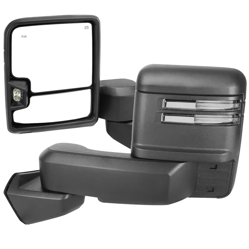 Heated Black Towing Mirrors With Turn Signal For 2019–2022 Gmc Sierra 1500 1