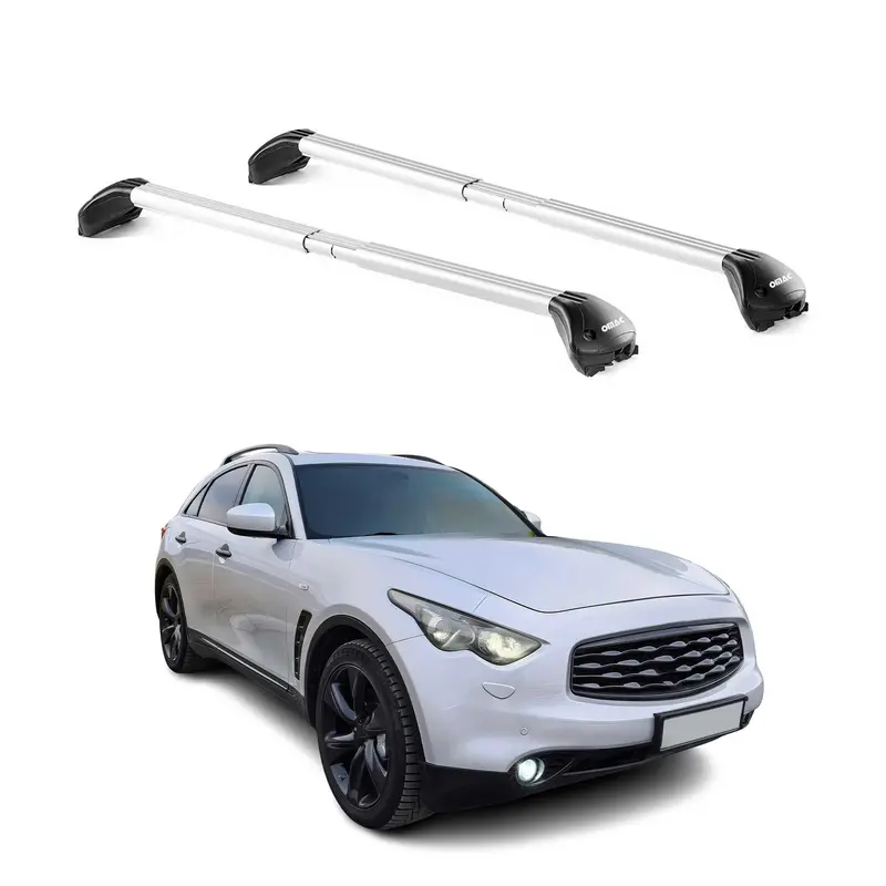 Infiniti Fx50 (2009–2013) Silver Roof Rack Cross Bars 1