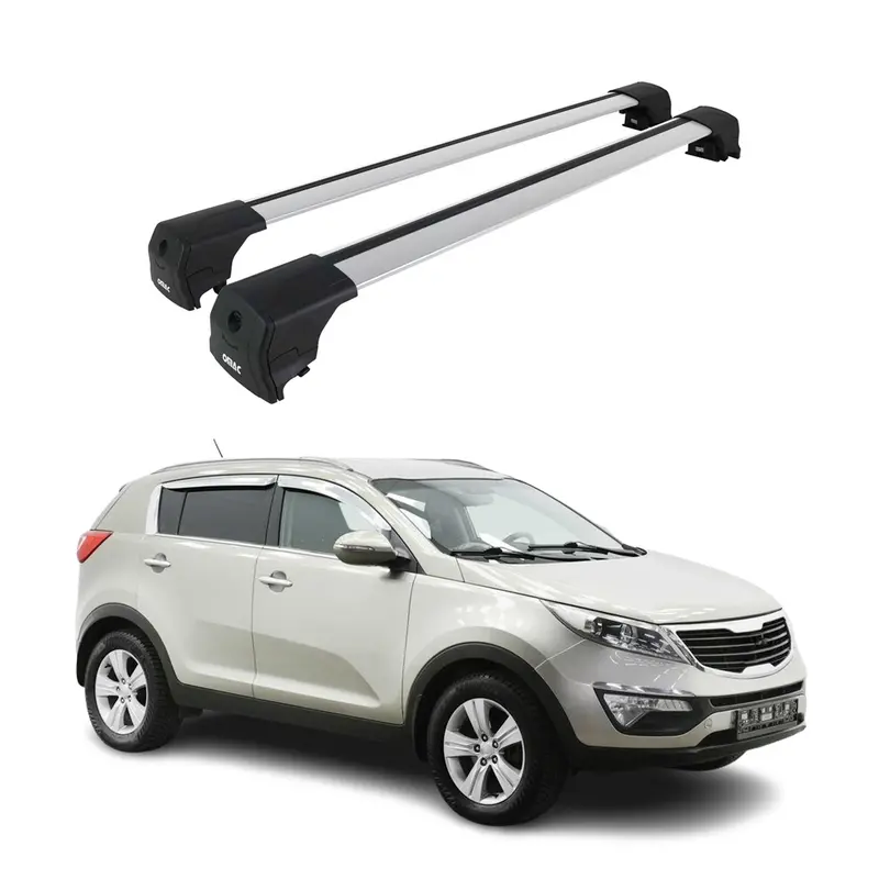 Kia Sportage Roof Rack Cross Bars – Classic Silver Style (2011–2016) 1