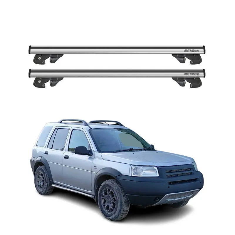 Land Rover Freelander Roof Crossbars (1996–2006) – Robust Silver Setup 1