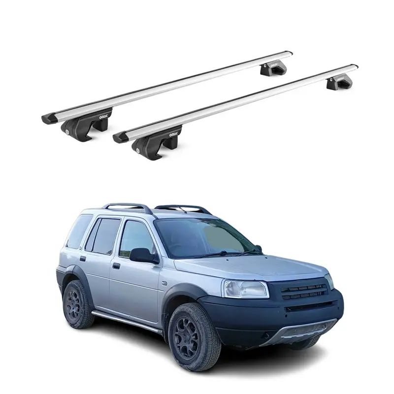 Land Rover Freelander Roof Rack Cross Bars (1996–2006) – Classic Silver Mounting System 1