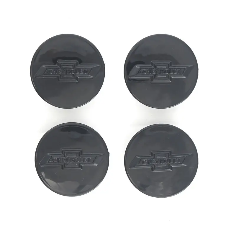 Licensed Gloss Black Abs Wheel Cap Emblems For 2015–2025 Chevrolet Suburban & Tahoe – 4-Piece Kit 1