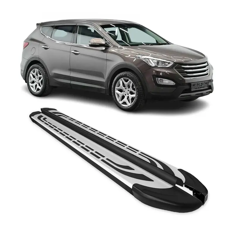 Low-Profile Nerf Bars For 2013–2016 Hyundai Santa Fe Sport – Aluminum Side Step Running Boards 1