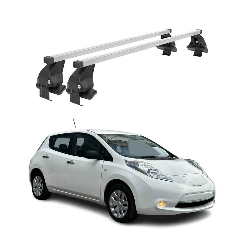 Low-Profile Silver Cross Bars For 2011–2017 Nissan Leaf 1