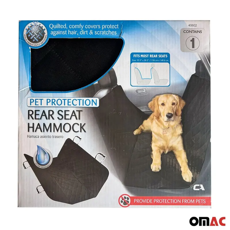 Luxury Quilted Pet Hammock Seat Protector For Cars 1