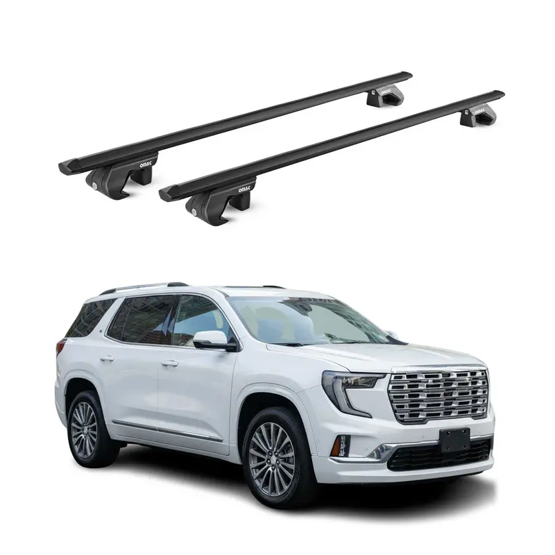 Matte Black Aluminum Cross Bars For 2024–2026 Gmc Acadia Roof System 1