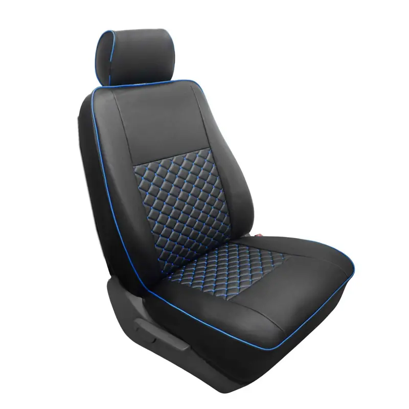 Mercedes Sprinter W906 (2006–2018) Custom Leather Seat Covers – Black & Blue 1