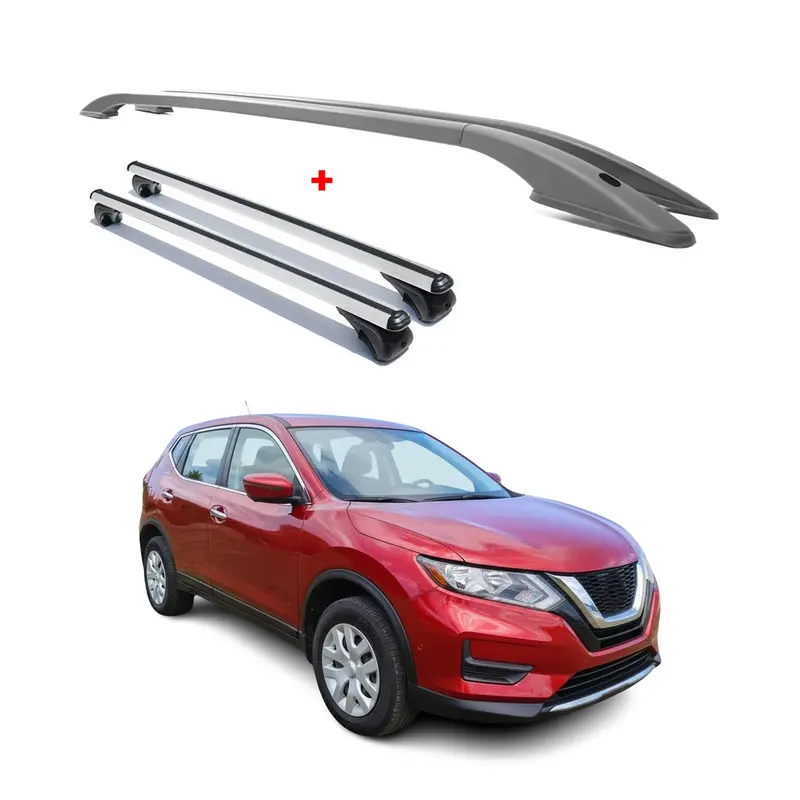 Oem-Style Black Roof Rack System For 2017–2022 Nissan Rogue Sport 1