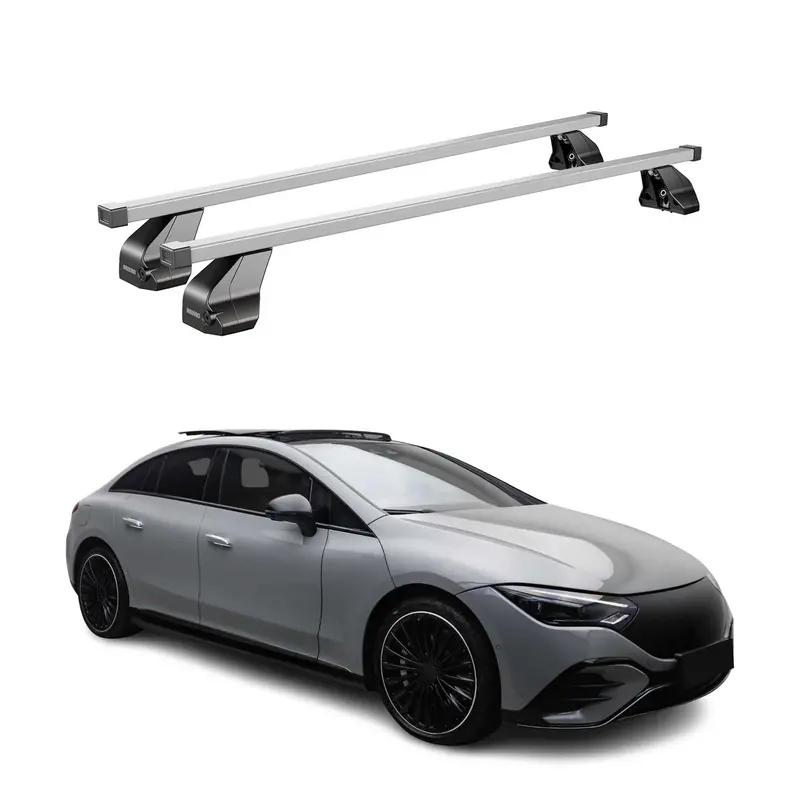 Polished Silver Roof Rack Cross Bars For 2023–2024 Mercedes Eqe 1