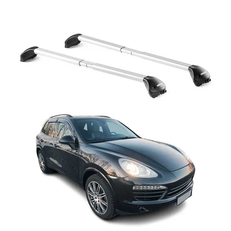 Porsche Cayenne Roof Rack Cross Bars (2011–2018) – Performance-Oriented Silver 1