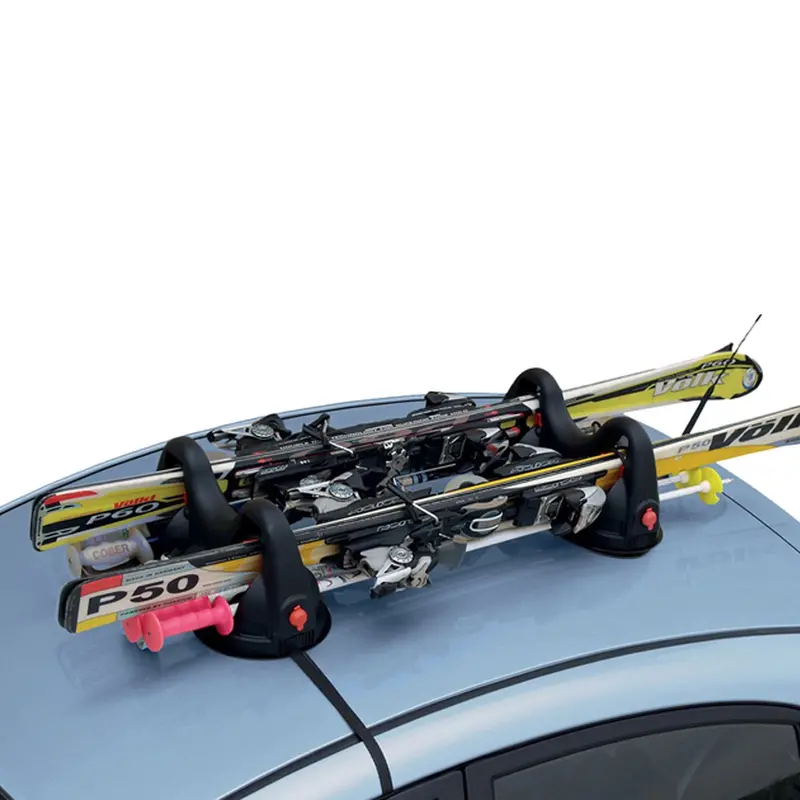 Roof-Mount Ski Carrier Rack For Up To 2 Skis And 2 Pairs Of Poles 1