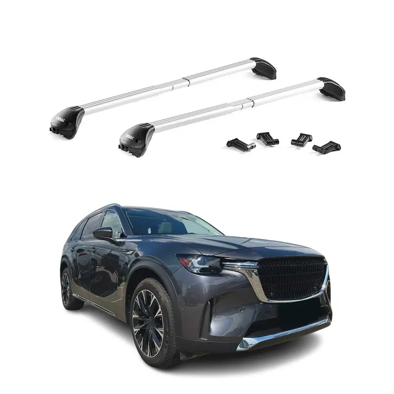 Silver Aluminum Cross Bars For 2024–2026 Mazda Cx-90 Roof Rack – 2-Piece Set 1