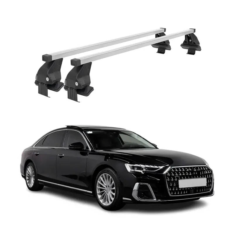 Silver Cross Bars Compatible With 2019–2024 Audi A8 L 1