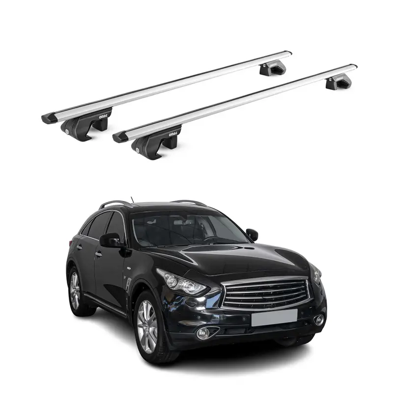 Silver Cross Bars Fit 2014–2017 Infiniti Qx70 1