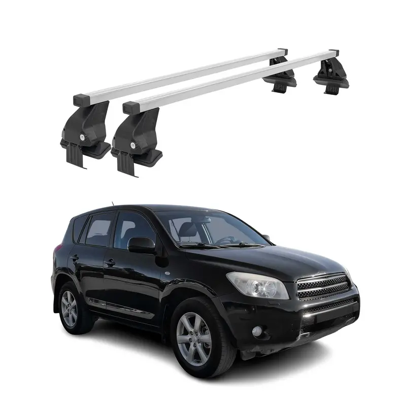 Silver-Finished Roof Cross Bars For 2006–2012 Toyota Rav4 1